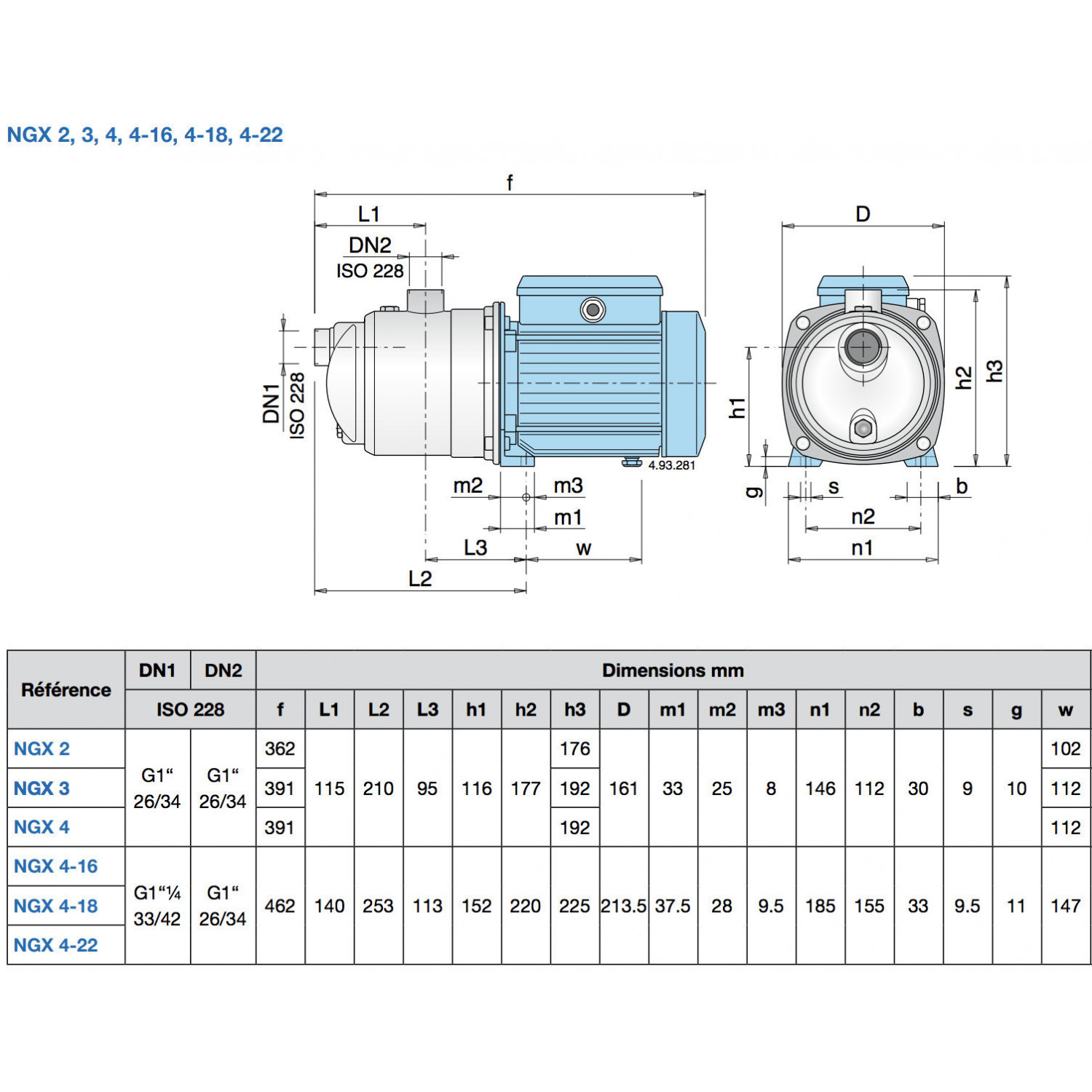 Pompe à eau auto amorçante Calpeda NGX - Inox 4,5 m3/h 220V - Pompe de surface auto-amorçante