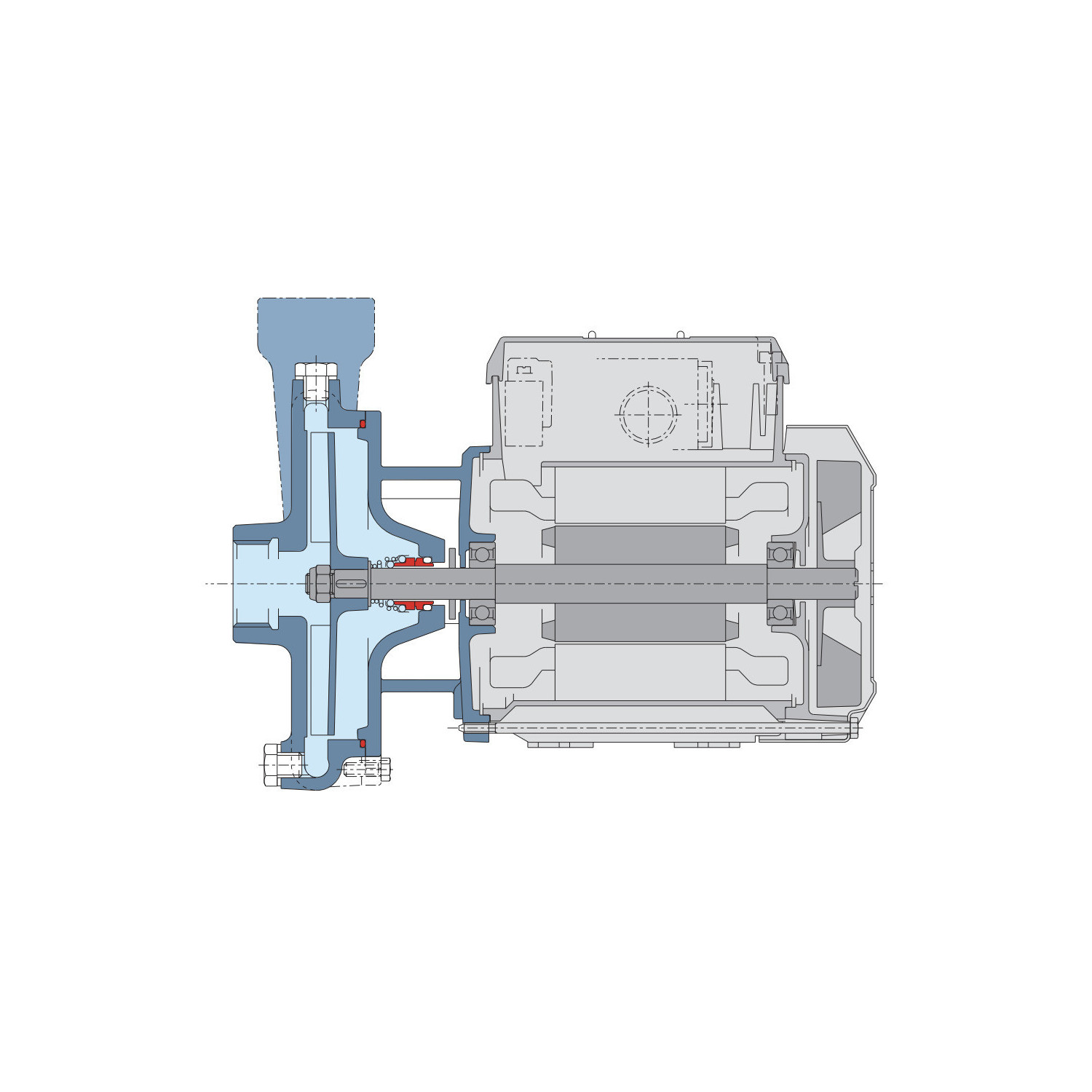 Pompe de surface eau chargée Calpeda CM20 - 0,37 kW 4,8 m3/h 220V - Pompe centrifuge à roue ouverte