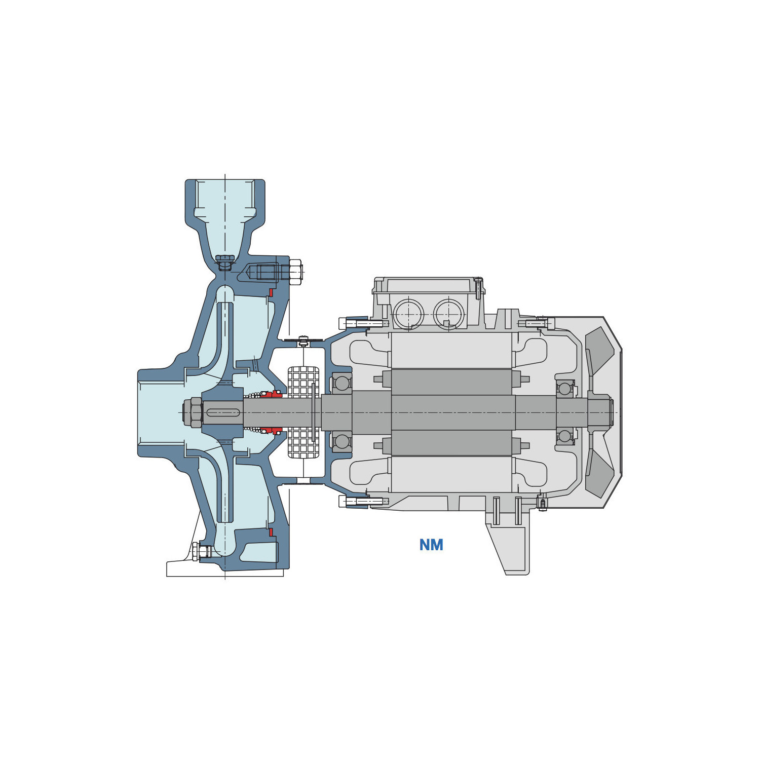 Pompe de surface gros débit Calpeda NM25160A - 1,50 kW 12 m3/h 380V - Pompe centrifuge monobloc