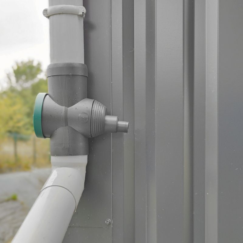 Collecteur eau de pluie de gouttières COLLECT11 gris PVC diamètre 80 ou 100mm