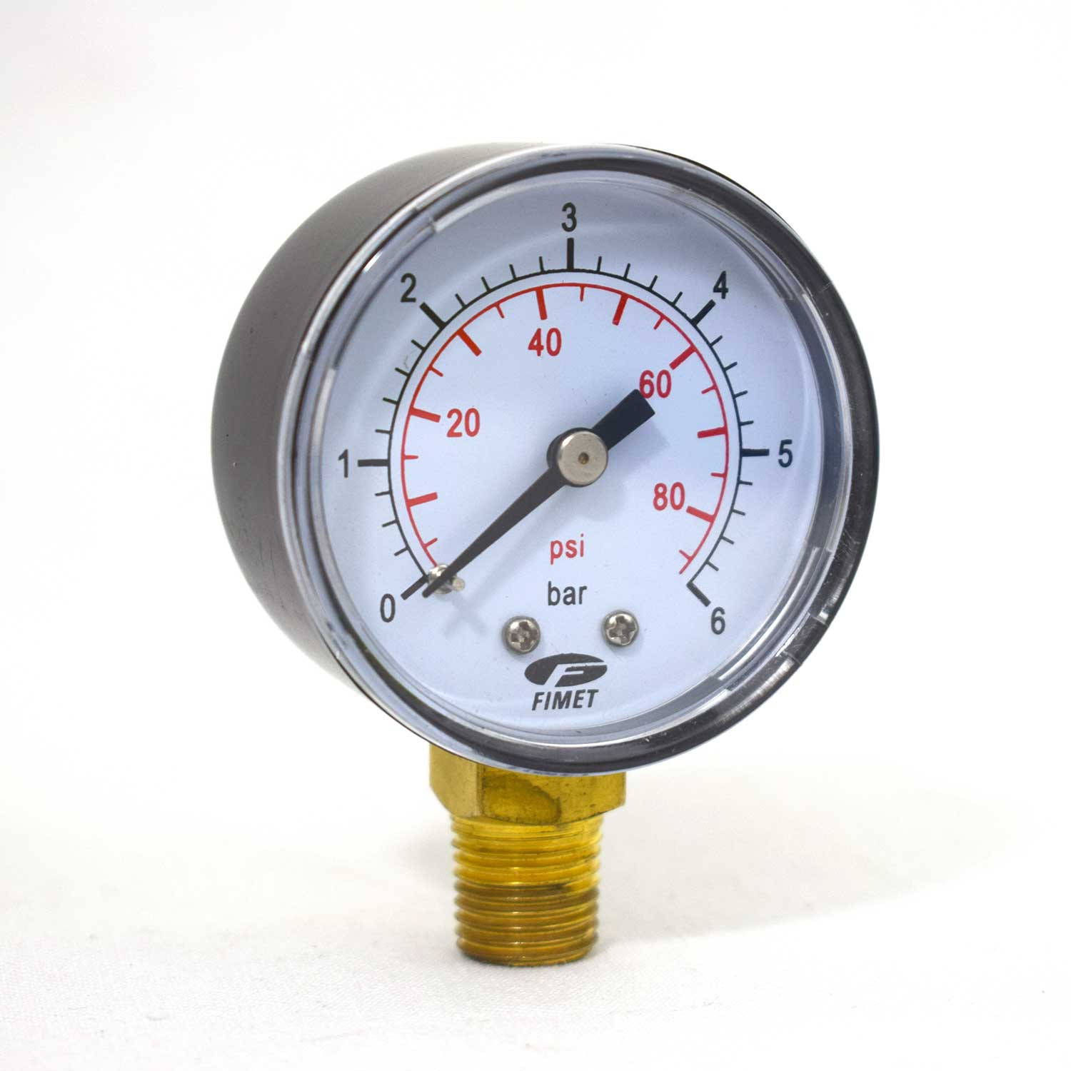 Manomètre sec Axial 0 - 6 bars 1/4 GAS - Pompe&Moteur